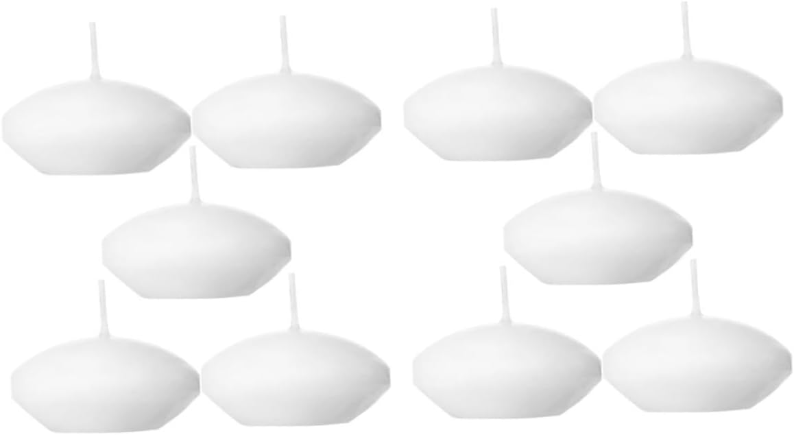 ABOOFAN 10Pcs Dripless Floating Candles for Romantic Parties and Events Unscented Pool Candles for Cylinder Vases for Weddings Birthdays and Home Decor