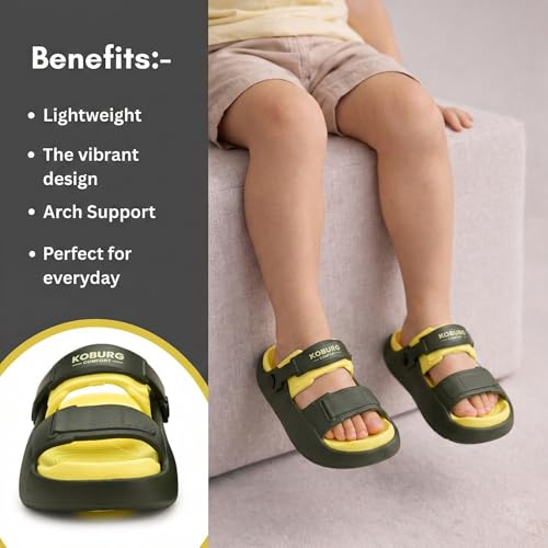 Image of KOBURG Unisex Kids Sandals| Lightweight | EVA Upper & Sole | Flexible & Comfort KS-104