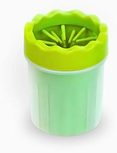 Copo Limpa Lava Limpador Patas Portátil Passeio Universal De Cachorros Cães Gatos Pet Cor Verde (Tam
