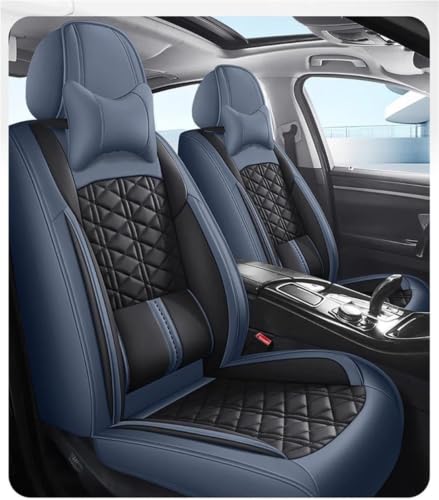 Housses de siège voiture luxe en cuir PU bleu pour Mondeo MK5 et Peugeot 308