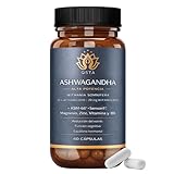 Ashwagandha KSM-66 con Sensoril (15-20% Withanolidos) - Alta Potencia Adaptógeno y Nootropico, Sueño Profundo, Bienestar, Energía, Concentración y Reducción de Cortisol, 2 Meses. Cortisol Balance