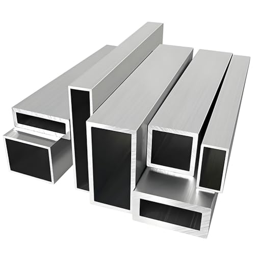 COYOUCO 2 Pack 6063 Aluminum Square Tube 500mm 30x30mm–30x70mm Hollow Seamless Tubing for Metal Frame Industrial Bracket Furniture DIY Projects,30x60x2mm