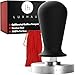 LuxHaus Espresso Tamper - 58mm Calibrated Coffee Tamper for Espresso Machine with Spring Loaded 100% Flat Stainless Steel Base