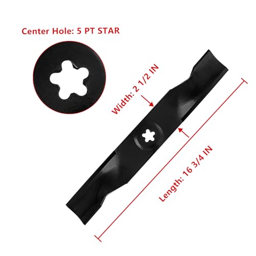 Parts Camp 532180054 Lawn Mower Blade for Many 48 in. Cut Replaces 180054 173920 532180054 AYP Poulan Craftsman Husqvarna GTH YTH (Set of 3) - Thumbnail 2
