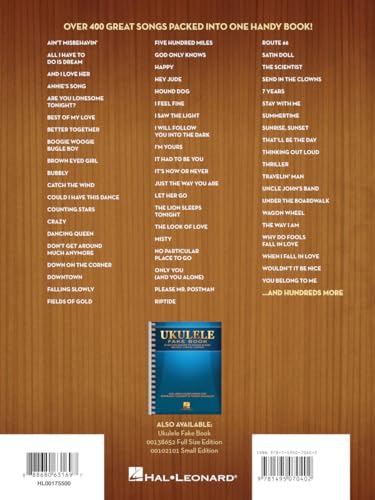 image for Hal Leonard The Ultimate Ukulele Fake Book | Over 400 Songs to Strum a