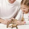 Figurine En Bois Enkrio Figurines De Chien En Bois Sculpté à La Main - Sculpture De Chien Humain - Décoration De Table Pour Décoration D'intérieur Figurine Bois