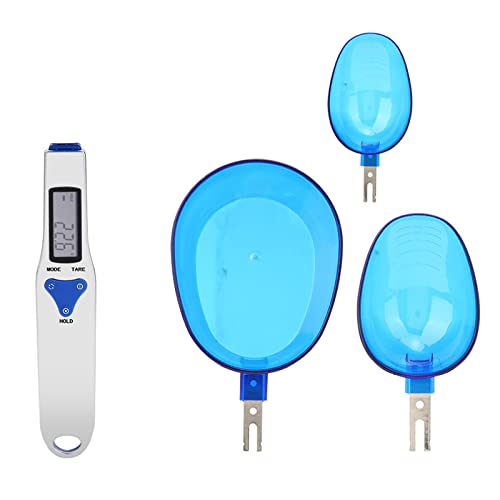 Báscula Digital de Cuchara, 500 G/0,1 G, Cuchara Ranurada para Huevo Escalfado, Báscula de Cocina LCD Portátil, Báscula Digital de Cuchara para Alimentos para Mantequilla,