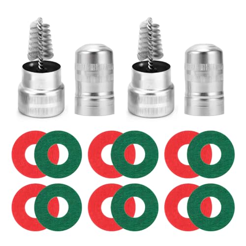 4UNeed - 2PCS Battery Terminal Cleaner with 12PCS Battery Terminal Protector,Battery Post Cleaner for Battery Terminals,Universal Car Accessories Battery Brush for Car,Boat,RV