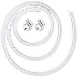 5FT Kegerator Beer Lines Tubing, 3/16' ID 7/16' OD Keg Lines Food-Grade PVC Tube with 2PCS Stainless Steel Clamps for Brewing Beer Keg Tap Tower, D Keg Coupler Visit the WELLBOM Store