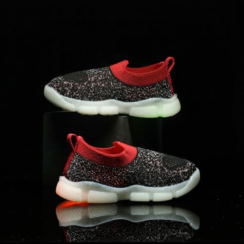 Image of ASIAN Sparkle-01 Kids LED Shoes for Boys & Girls with Soft Knit Material | Lightweight and Easy Slip-On Fit