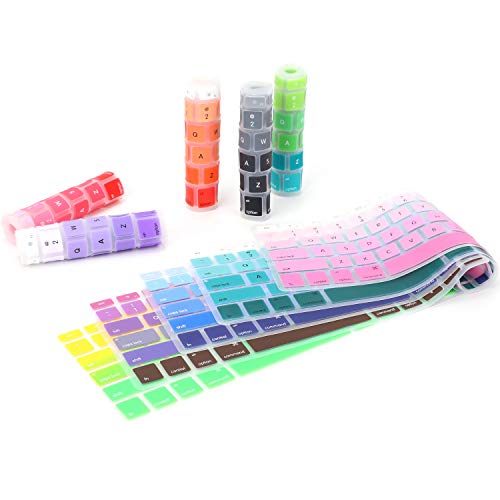 Allinside (Pack of 10 Colors) Ombre Color Keyboard Cover Skin for MacBook Pro 13