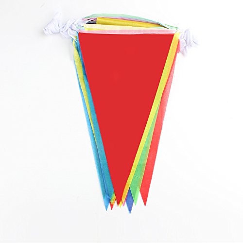 TSMD 750 Ft Multicolor Pennant Banners String Flag Banner, 600Pcs Nylon Fabric Pennant Flags for Grand Opening,Party Festivals Decorations