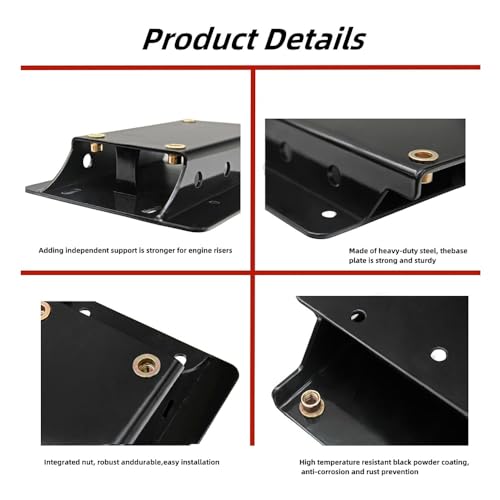 Oldriver Torque Converter Motor Riser Plate Mount for Predator 196cc / 212cc Engine on Coleman Mini Bike Go Kart 1-3/4 Inch Lift Improved Power Transmission High Temperature Resistant Coating