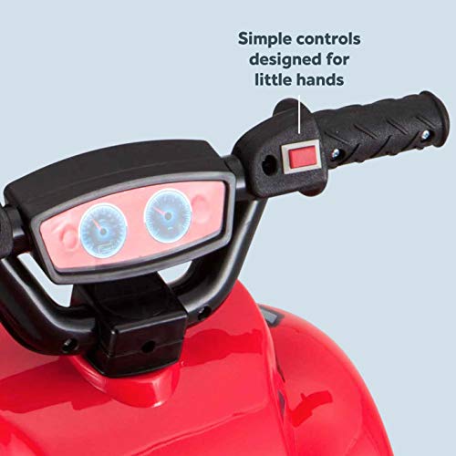 Kid Trax Toddler Disney Cars Quad Ride On Toy, Kids 1.5-3 Years Old, 6 Volt Battery and Charger Included, Max Weight 45 lbs, Lightning McQueen Red (KT1595AZ)