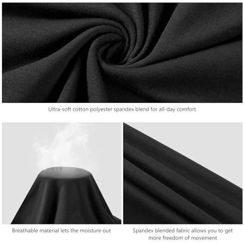 BASSDASH Men’s Ultra Soft Cotton Blend UPF 50+ Sun Protection T-Shirt Short Sleeve Lightweight Cooling Casual Basic Tee4