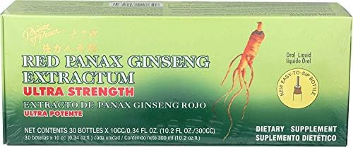Prince Of Peace Red Panax Ginseng Extractum Ultra Strength, 30 Bottles, 0.34 fl. oz. Each – Brain Boosting Supplement – Red Panax Ginseng Shots