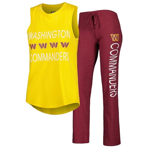 Concepts Sport Women's Burgundy/Gold Washington Commanders Muscle Tank Top & Pants Sleep Set