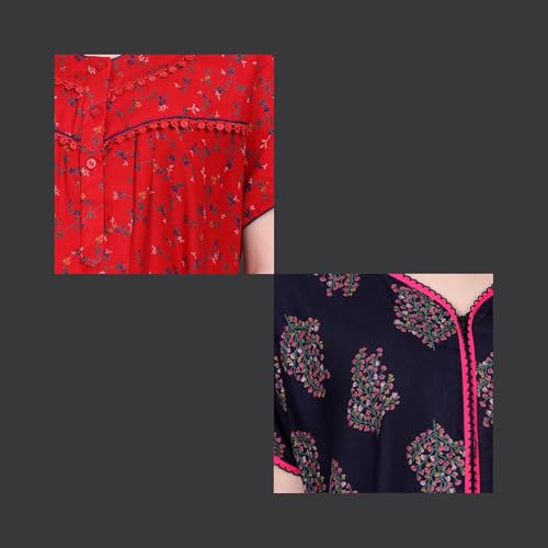 Image of Women's Alpine Floral Print Maxi Night Gown