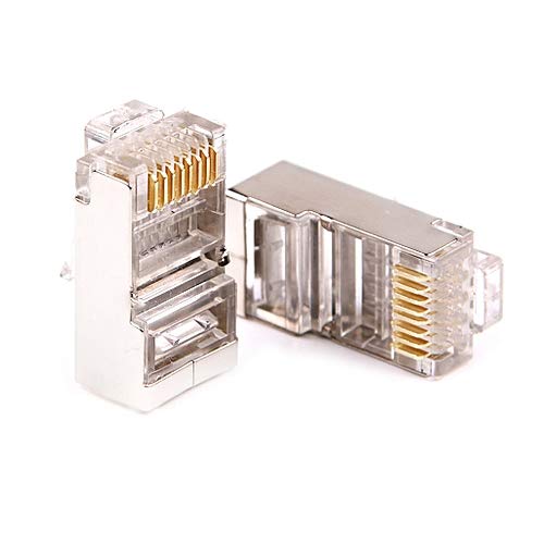 Ultima Cords & Cables Gold Plated RJ45 Pass Through Shielded Metal Cat6 Cat5E Cat6 Connectors. (Set of 50) (B07YQVYFKJ) Amazon Price History, Amazon Price Tracker