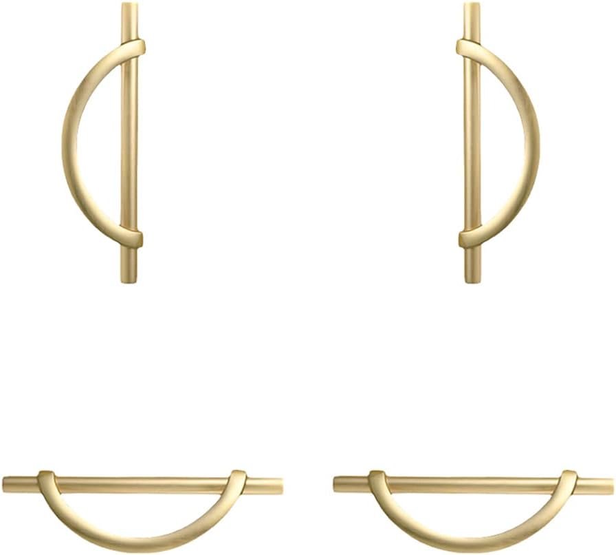 Ring Pull Cabinet Pulls Drawer Handle Pulls for Dresser Cupboard Wardrobe Home Bedroom Kitchen Hardware Decoration 6 Pieces (Bronze)