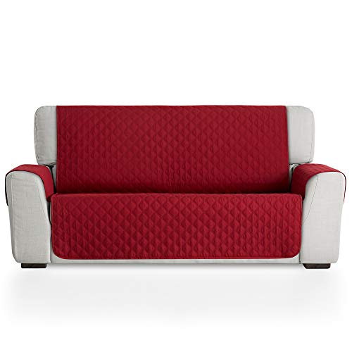 BESTCOVERS Sofaüberwürf Sofaschoner Schonbezug Sofaschutz Schutzbezug Made in Spain Sesselschoner Sessel Überwurf Sofa 2 Sitzer Überdecke (Rot) Cover