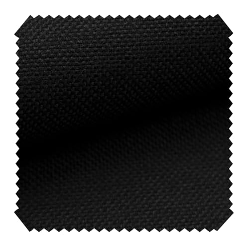 novely® MUDAU - Grob Gewebter Polsterstoff - Melierter Möbelstoff mit Flachgewebe - Pflegeleichte Meterware 1lfm | Farbe: 14 Schwarz