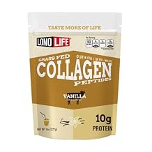 LonoLife - Vanilla Flavored Collagen Peptides with 10g Protein, Paleo and Keto Friendly, 8-Ounce Container - Packaging May Vary