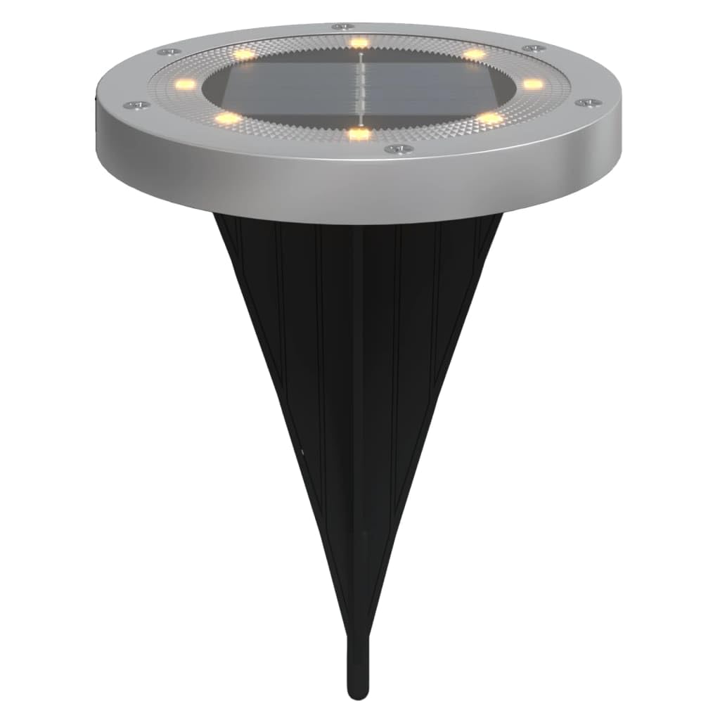 vidaXL Solar Bodenleuchten 12 Stk., Bodenleuchte mit Erdspieß, Bodenstrahler mit IP65-Schutzart, Solarleuchte Außenleuchte, Warmweiß