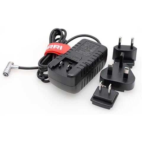 DRRI Blackmagic Pocket Cinema Camera BMPCC 4K 6K Pro,6K G2 12V 3A Power AC Adapter Right Angle 2-Pin Cover