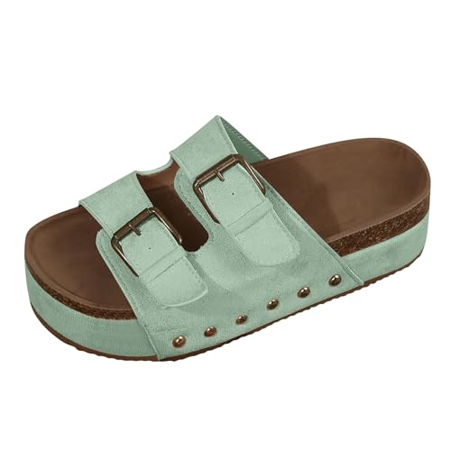 Zapato Mujer Ortopedico Sandalias Ortopédicas Mujer Verano Sandalias Mujeres Elegantes Ligeras Cómodo Caminar Oferta Moda Playa Primavera 2025 Lindas Sexy Trabajo Oficina, verde, 40 EU