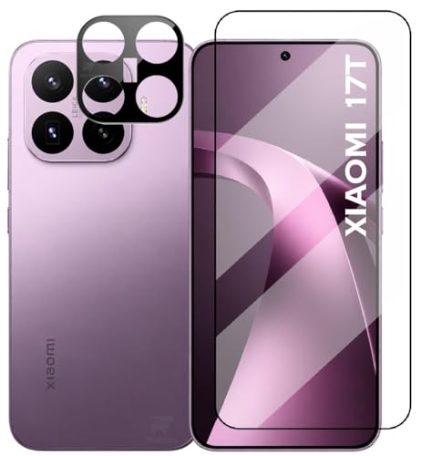 Image of [1+1 Tempered Glass for Xiaomi 17T 5G with Camera Glass Protector Edges to Edge Screen Guard Protector 9H Hardness - (Pack of 2)