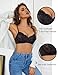 Imagen de Avidlove Sujetador Push-Up Sexy con Aros para Mujer con Aros Ropa Interior Informal Tirantes Finos Encaje Suave y Cómodo Bustier Negro