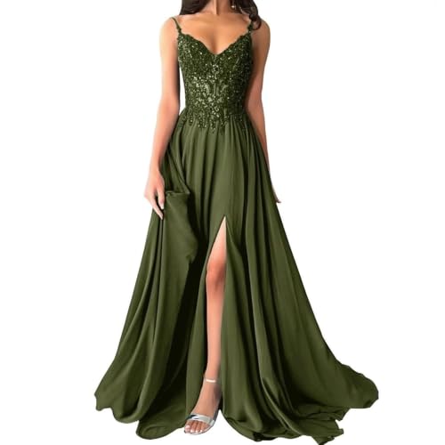 Robe de demoiselle d'honneur longue col en v pour votre morphologie