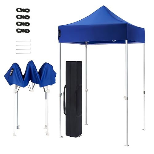 American Phoenix 5x5 ft Canopy Tent, White Frame, Blue