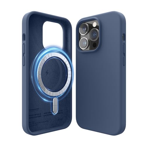 elago Magnetic Silicone Case Compatible with iPhone 14 Pro Case (6.1"), Compatible with MagSafe All Accessories
