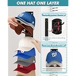 Hat Organizer for Baseball Caps (2-Pack), Strong Adhesive Hat Rack for Wall, Multi-layer Hat Hooks Storage for 18 Hats, Hat Holder Hanger for Door, Bedroom, Closet - Black - Image 3