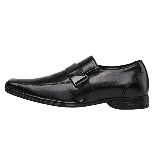 Bruno Marc Men's Giorgio-3 Black Leather Lined Dress Loafers Shoes - 13 M US - Image 4