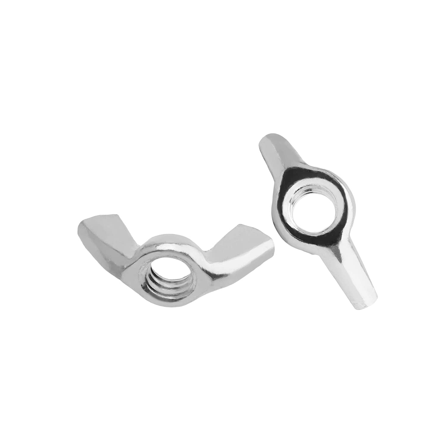 3/8"-16 Wing Nuts, Carbon Steel Zinc Plating Fasteners Parts Hurrican Screws Hand Twist Tighten Ear Butterfly Nut, 20pcs