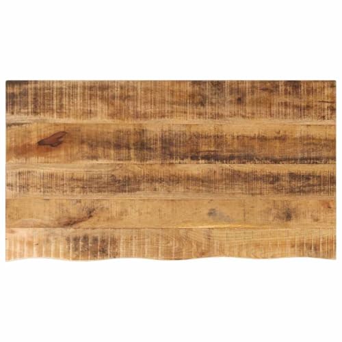 vidaXL Tischplatte, Holzplatte für Tisch Esstisch Couchtisch, Massivholzplatte Baumkante, Ersatztischplatte, 120x60x2,5cm Massivholz Raues Mangoholz