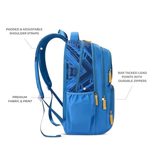 Image of Gear Vagabond 19 inch /24L Large Water Resistant School Bag /Casual Backpack /Daypack /Laptop Bag for Boys /Girls (Blue - Blue)