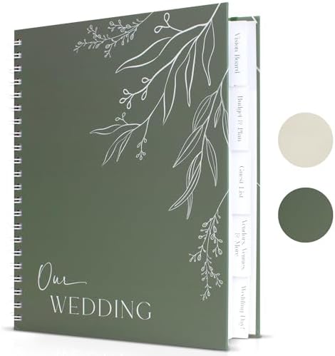 Wedding Planning Binder & Organizer - Sage Green Wedding Planner Book With Pockets For Brides