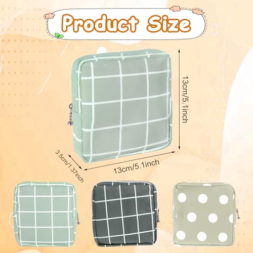 3PCS Period Bags for Teen Girls for School, Portable Reusable Menstrual Pad Tampon Bag Pouch for Teen Pads/Sanitary Napkins/Small Tampons, Feminine Sanitary Napkin Storage Bag First Period Gifts