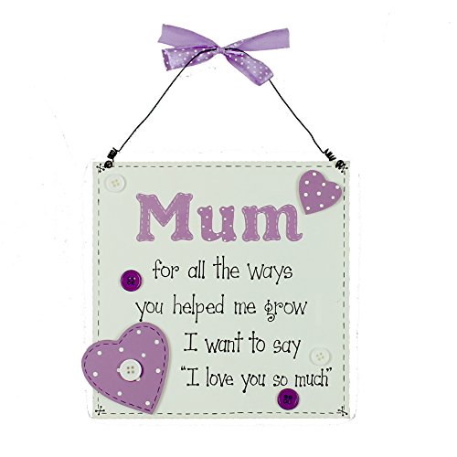 Mum I Love You So Much Pretty Wooden Plaque Hanging Gift Mother's Day Gifts