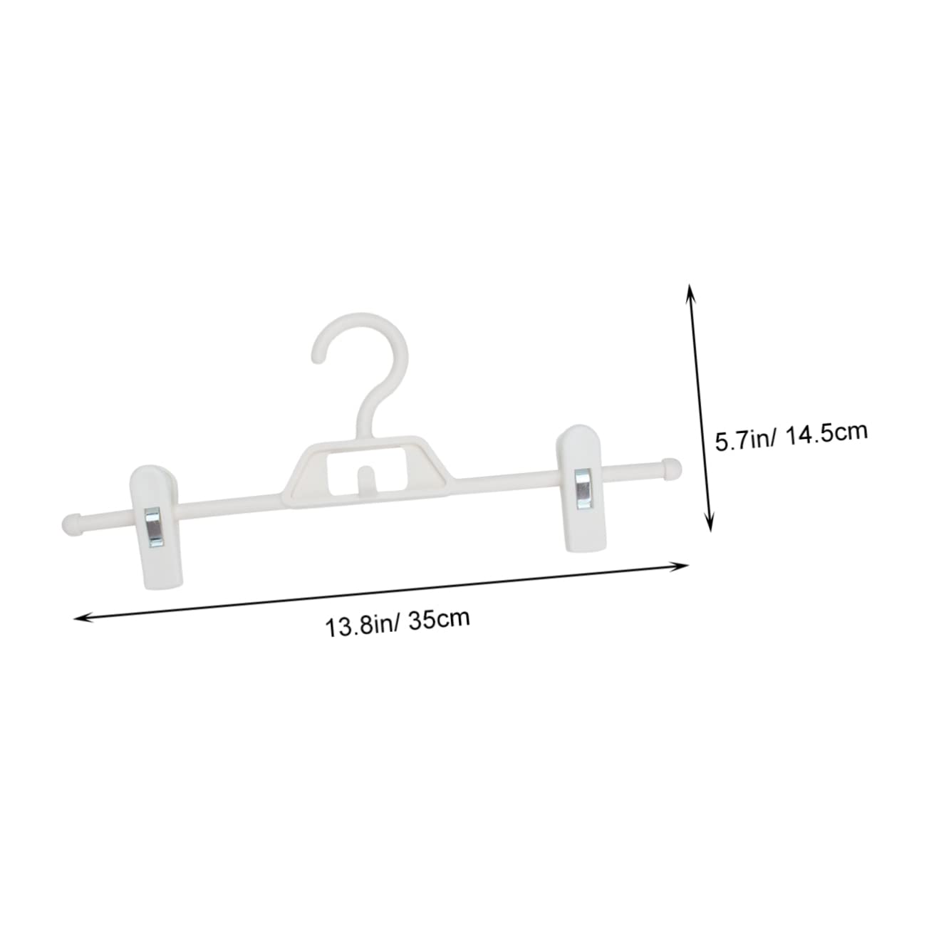 Cabilock Sturdy Practical 10pcs Pants Hangers Non-Slip Clips Traceless Underwear Storage Hanger for Home