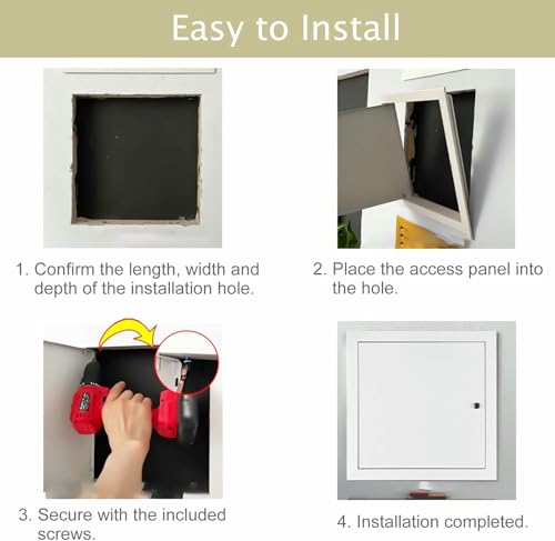Puerta oculta pintable para plomería que elimina registros feos 6