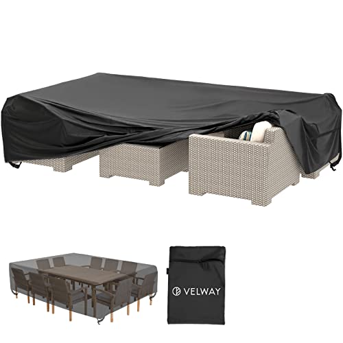 Velway Patio Furniture Cover Outdoor Waterproof Rectangular Patio Table Chair Sofa Set Cover