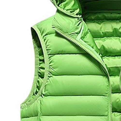 DGHM-JLMY Men's Sleeveless Lightweight Quilted Puffer Down Winter Hooded Down Cotton Vest Casual Vest Loose Coat With Hood3