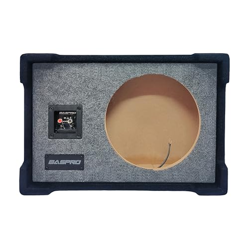 Image of BASPRO | Punch Master All New Updated PM-12DF(x) Universal - Fit Down-Fire Enclosure Box Now Compatible for 12 inch Multi- Brand Double /Single Magnet Subwoofers with Power Range 200W ~ 400W RMS