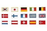 Kwon Stickabzeichen Länderflagge 5 x 3 cm Flagge mit verschiedene Motive