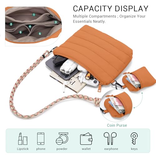 Image of ACUARIO Crossbody Bags for Women - Puffy Tote Bag Purse for Work, Travel, Shoulder Handbag with Small Wallet
